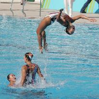 (1)Japan synchronized swim team claims Olympic berth